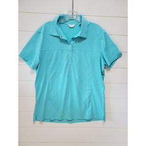 Callaway womens size L/XL performance short sleeve diamond pattern golf shirt